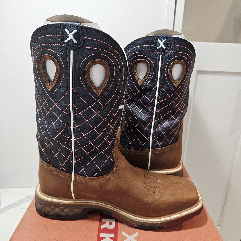 Twisted X Men's Brown Western Work Boots Soft Toe. - Picture 3 of 6